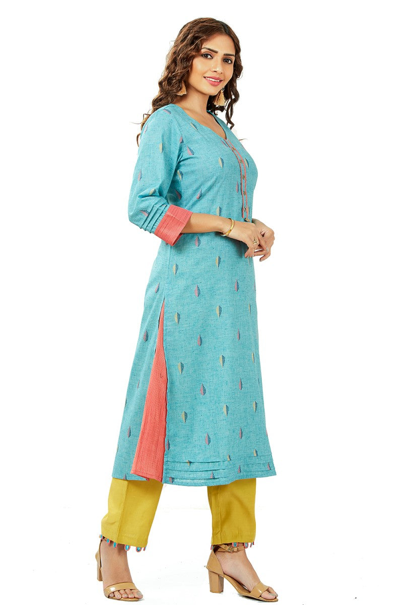 Urmul 'Sukoon' Handloom Kurti Set.(Kurti,Pant) – Okhaistore